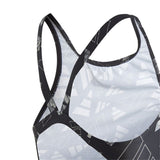 Swimsuit for Girls Adidas Aop Bars Suit Grey-1
