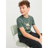 Child's Short Sleeve T-Shirt Jack & Jones Jorheavens Neck Olive-2