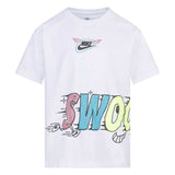 Child's Short Sleeve T-Shirt Nike 86L110-001 White-0
