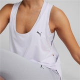 Women’s Short Sleeve T-Shirt Puma Studio Yogini Lite Lavendar-4