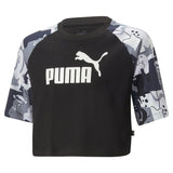 Child's Short Sleeve T-Shirt Puma Ess+ Street Art Ragl Black-0