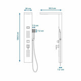 Shower Column Rousseau Torquay Black ABS 126,6 x 20 cm Hydro-massage-1