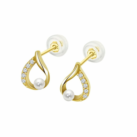 Ladies' Earrings Lotus HIN00391 Golden-0