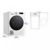 Washing machine LG F4WR6013AGW 60 cm 1400 rpm 13 kg Steam-3