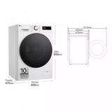 Washing machine LG F2WR5S08AGW 60 cm 1200 rpm 8 kg A Steam-3