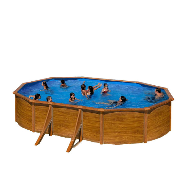 Detachable Pool Gre Pacific KIT500W Oval Wood 500 x 300 x 120 cm-0