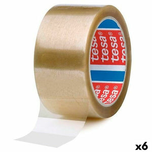 Adhesive Tape TESA 132 m Transparent Multicolour (6 Units)-0