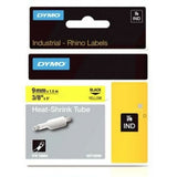 Laminated Tape for Labelling Machines Rhino Dymo ID1-9 Yellow Black 9 x 1,5 mm (5 Units)-1