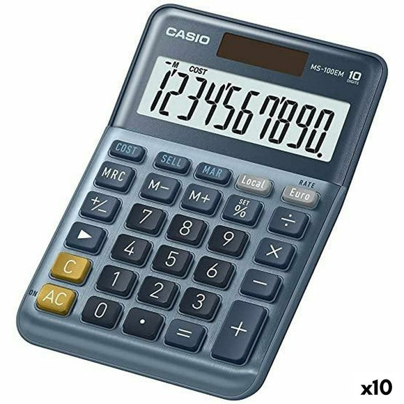 Calculator Casio MS-100EM Blue (10Units)-0