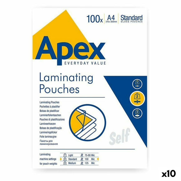 Laminating Pouches Fellowes 100 Pieces Transparent A4 (10Units)-0