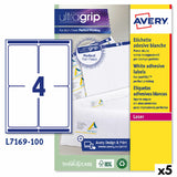 Printer Labels Avery L7169 White 100 Sheets 99,1 x 139 mm (5 Units)-0
