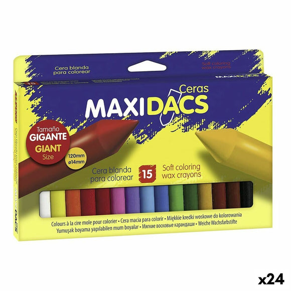 Coloured crayons Alpino Maxidacs Multicolour (24 Units)-0