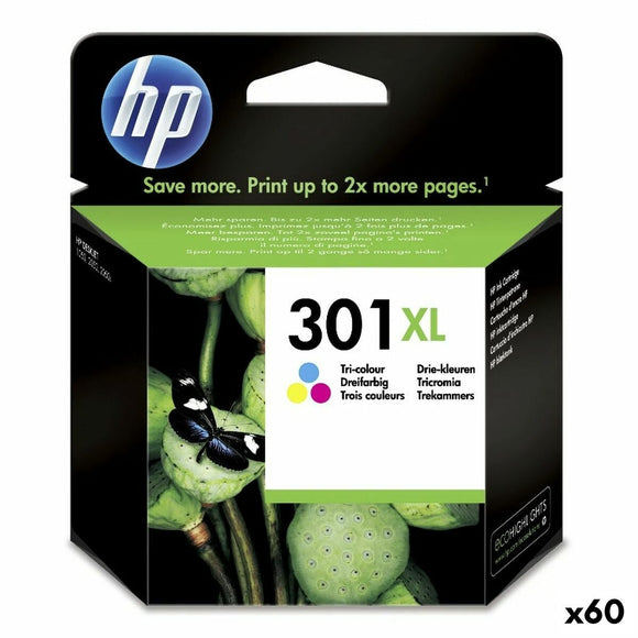 Original Ink Cartridge HP 301XL Tricolour (60 Units)-0