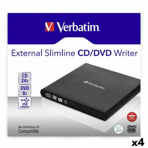 External Recorder Verbatim Slimline CD/DVD Black-0