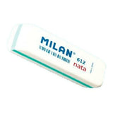 Eraser Set Milan 612 NATA White 7,8 x 2,3 x 1,2 cm 12 Pieces (25 Units)-1