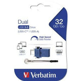 USB stick Verbatim GO SPEED DUAL Blue 32 GB (10 Units)-1