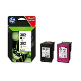 Original Ink Cartridge HP Officejet 3830 - Nº 302 (F6U66AE + F6U65AE) Yellow (24 Units)-1