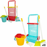 Cleaning Trolley with Accessories Colorbaby Toy 5 Pieces 30,5 x 55,5 x 19,5 cm (12 Units)-0