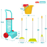 Cleaning Trolley with Accessories Colorbaby Toy 5 Pieces 30,5 x 55,5 x 19,5 cm (12 Units)-1