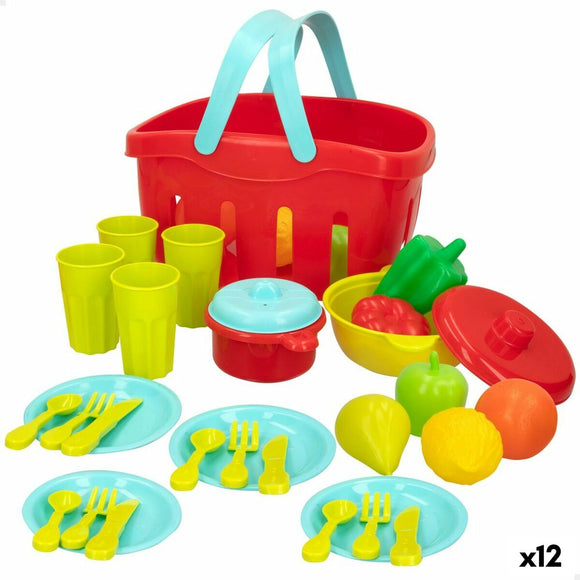 Toy Food Set Colorbaby Kitchenware and utensils 36 Pieces (12 Units)-0