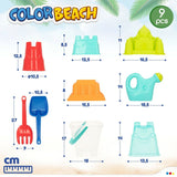 Beach toys set Colorbaby polypropylene (12 Units)-1