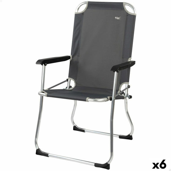 Foldable Camping Chair Aktive Dark grey 45 x 91 x 47 cm (6 Units)-0