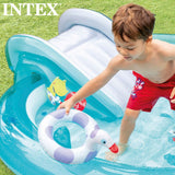 Inflatable Paddling Pool for Children Intex Playground Crocodile 201 x 84 x 17 cm (3 Units)-2