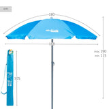 Umbrella Aktive Blue Ø 180 cm 180 x 187,5 x 180 cm 180 x 190 x 180 cm UV50 (12 Units)-3