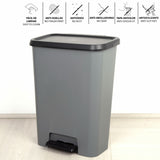 Waste bin Curver Dark grey Plastic 50 L (5 Units)-5