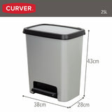 Waste bin Curver Grey Plastic 25 L (5 Units)-3