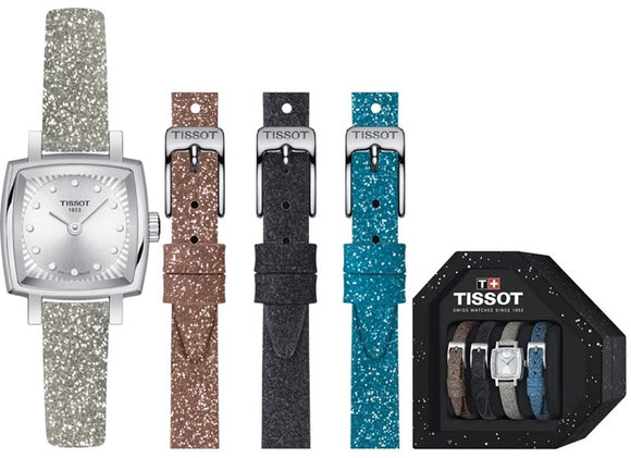 TISSOT Mod. LOVELY W-Diamonds Special pack + 3 extra straps-0