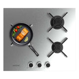 Cecotec Gas Hob 3 Burners Bolero Squad G 3400S 6200W Stainless Steel Cast Iron Wok-5