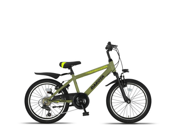 Dakota MTB 20 Inch Junior 7SP Rim Brakes Army Green-0