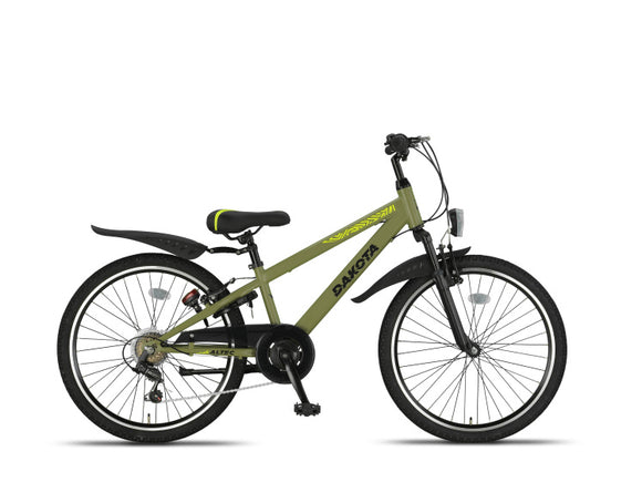 Dakota MTB 24 Inch Junior 7SP Rim Brakes Army Green-0