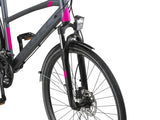 Legarda 28 Inch 49 cm Women 24SP Hydraulic Disc Brake Anthracite/Pink-4