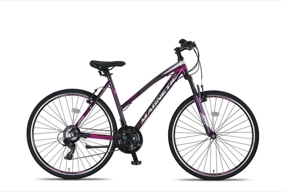 Magnetic 28 Inch 52 cm Women 21SP Rim Brakes Anthracite-0