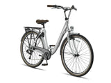 Metro 28 Inch 52 cm Women 7SP Rim Brakes Silver grey-1