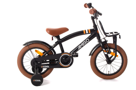 2Cool 14 Inch 24 cm Boys Coaster Brake Black-0