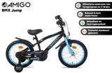 BMX Jump 16 Inch 25,5 cm Boys Coaster Brake Black/Blue-1