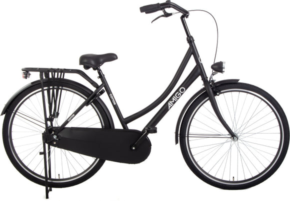 Cotton omafiets 28 Inch 50 cm Women Coaster Brake Matte black-0