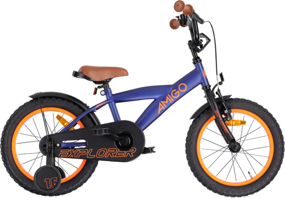 Explorer 16 Inch 23 cm Boys Coaster Brake Blue/Orange-0