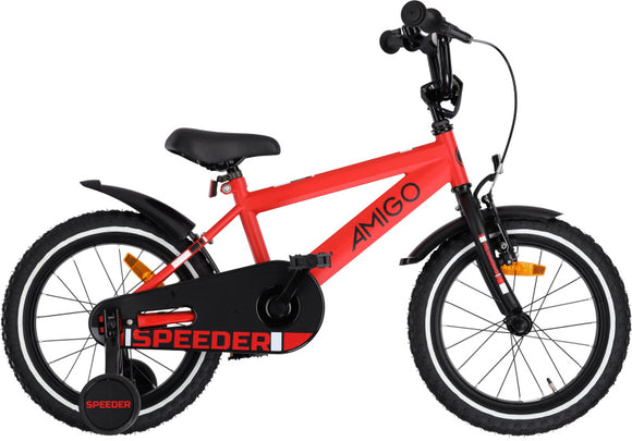 Speeder 16 Inch 27 cm Boys Coaster Brake Red/Black-0