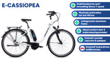 E-Cassiopea 28 Inch 50 cm Women 7SP Rim Brakes Matte White-2