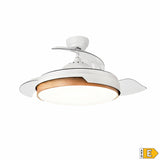 Ceiling Fan with Light Romimex White Natural-5