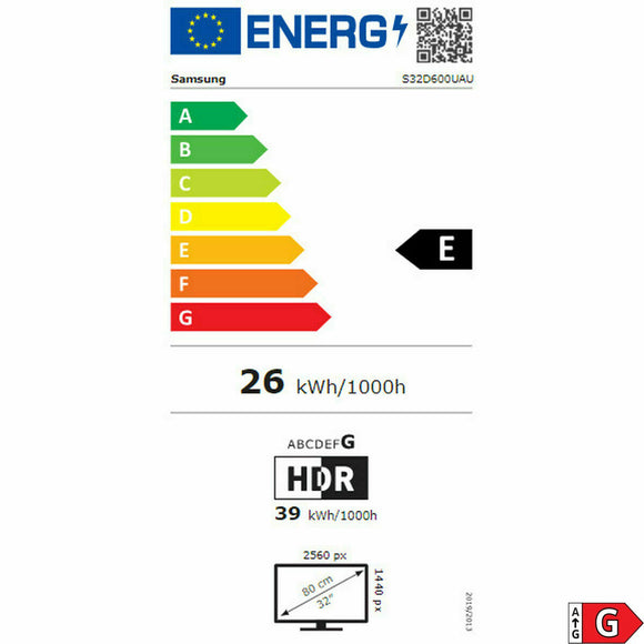Gaming Monitor Samsung LS32D600UAUXEN Quad HD 32
