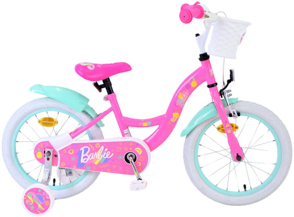 Barbie 16 Inch 25 cm Girls Coaster Brake Pink/Mint Green-0