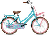 Daily Dutch Basic+ 22 Inch 35 cm Girls 3SP Coaster Brake Turquoise/Pink-0
