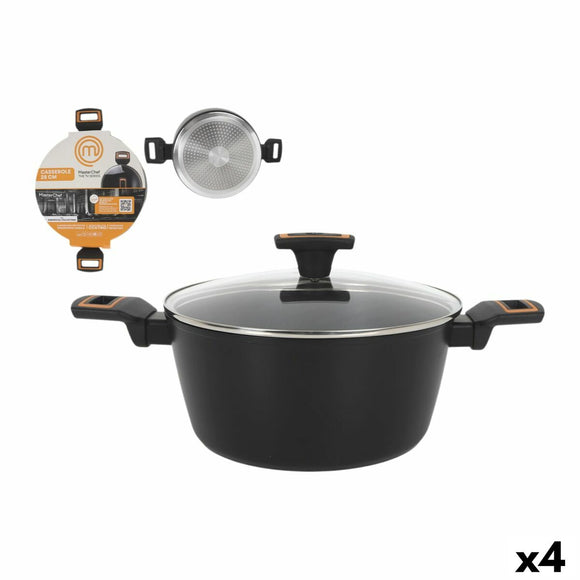 Casserole with lid MasterChef 28 cm 2,5 mm (4 Units)-0