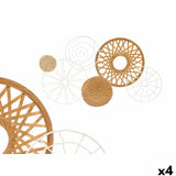 Wall Decoration Gift Decor 23SMB1746 23SMB1746 White Brown Metal 71,1 x 3,8 x 42,5 cm (4 Units)-0