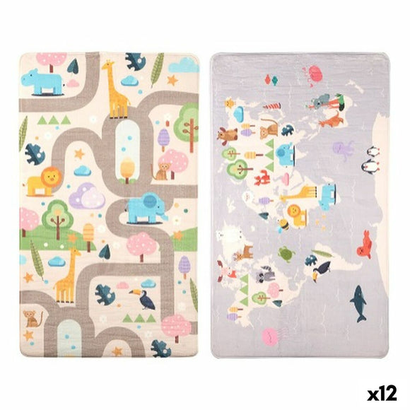 Playmat Gift Decor animals 140 x 0,6 x 80 cm Multicolour (12 Units)-0